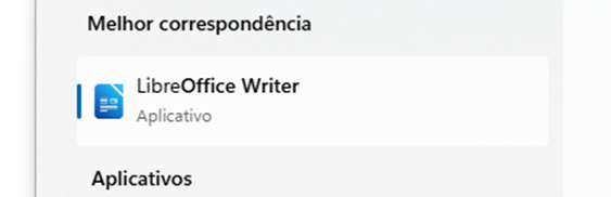 Menu do LibreOffice Writer
